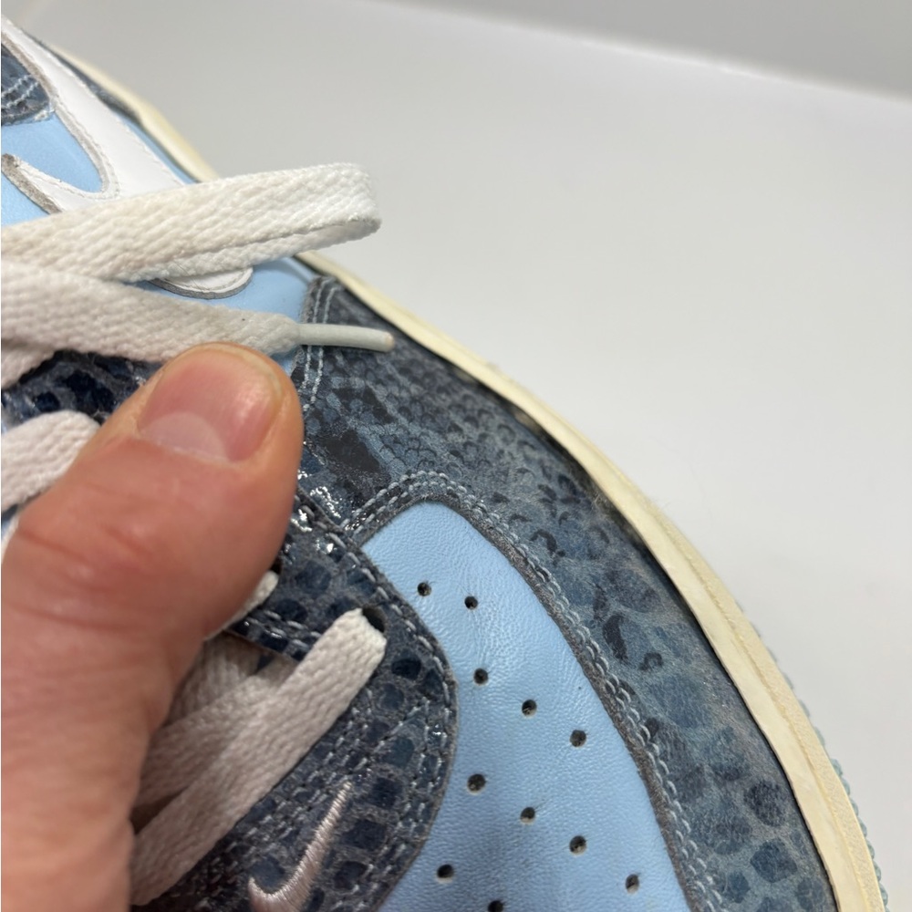 Nike Air Force 1 Low Blue Leather Sneakers Women’s 9 Vintage - Picture 12 of 12